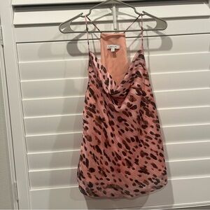 Milly Pink and Black Asymmetrical Camisole